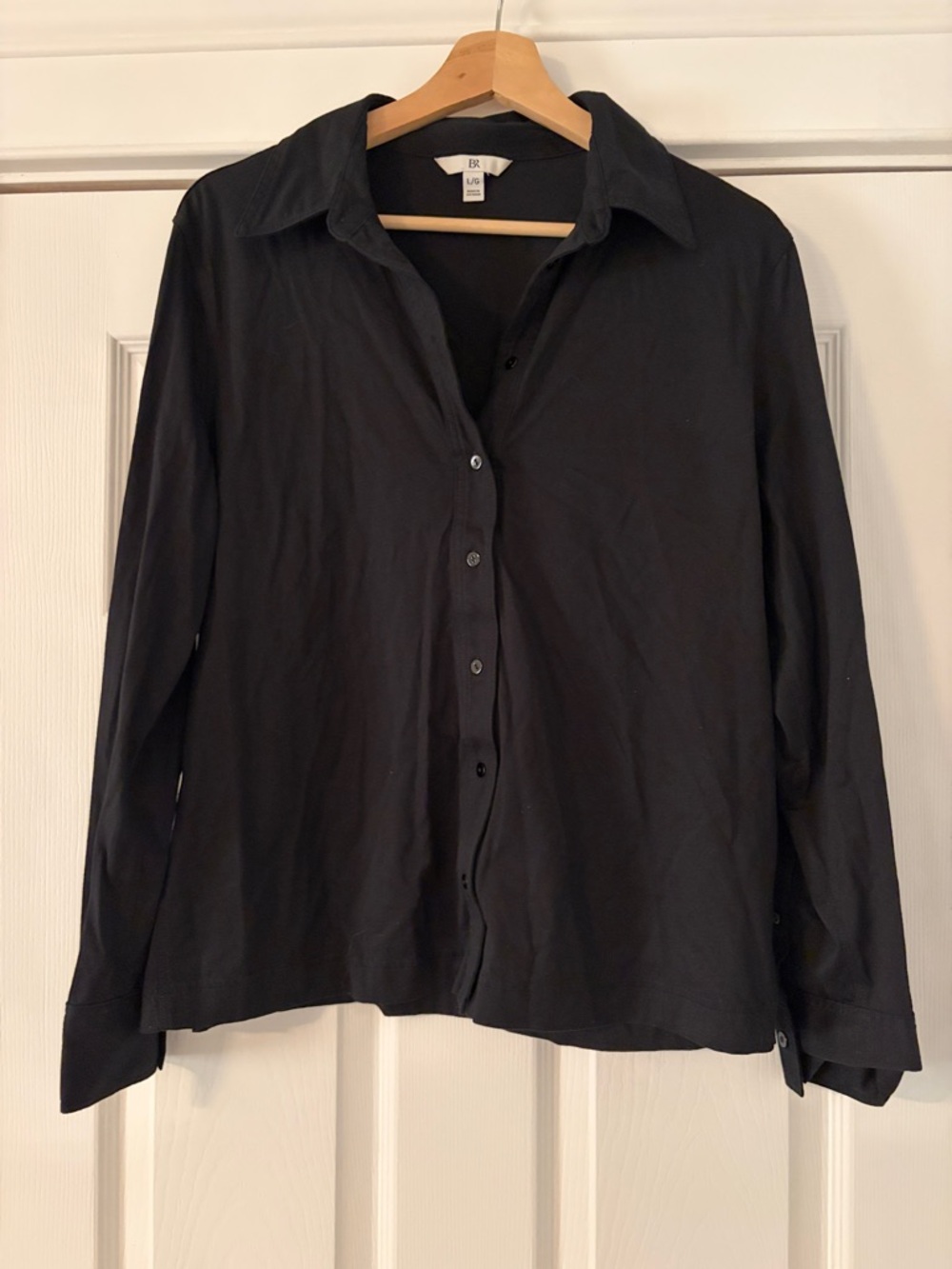Banana Republic Black Collared Button Shirt